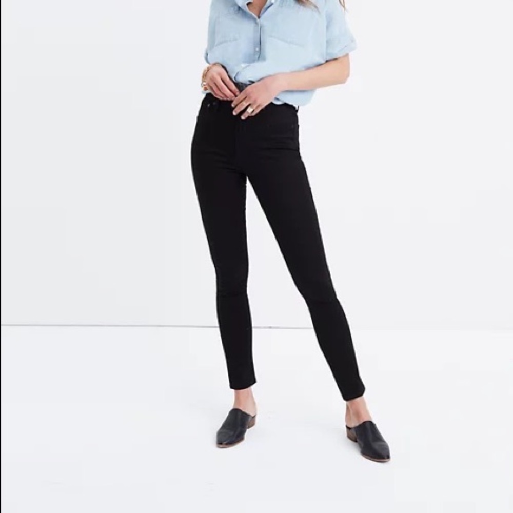 NWT Madewell 10 in High Rise Skinny in Black Size 26P